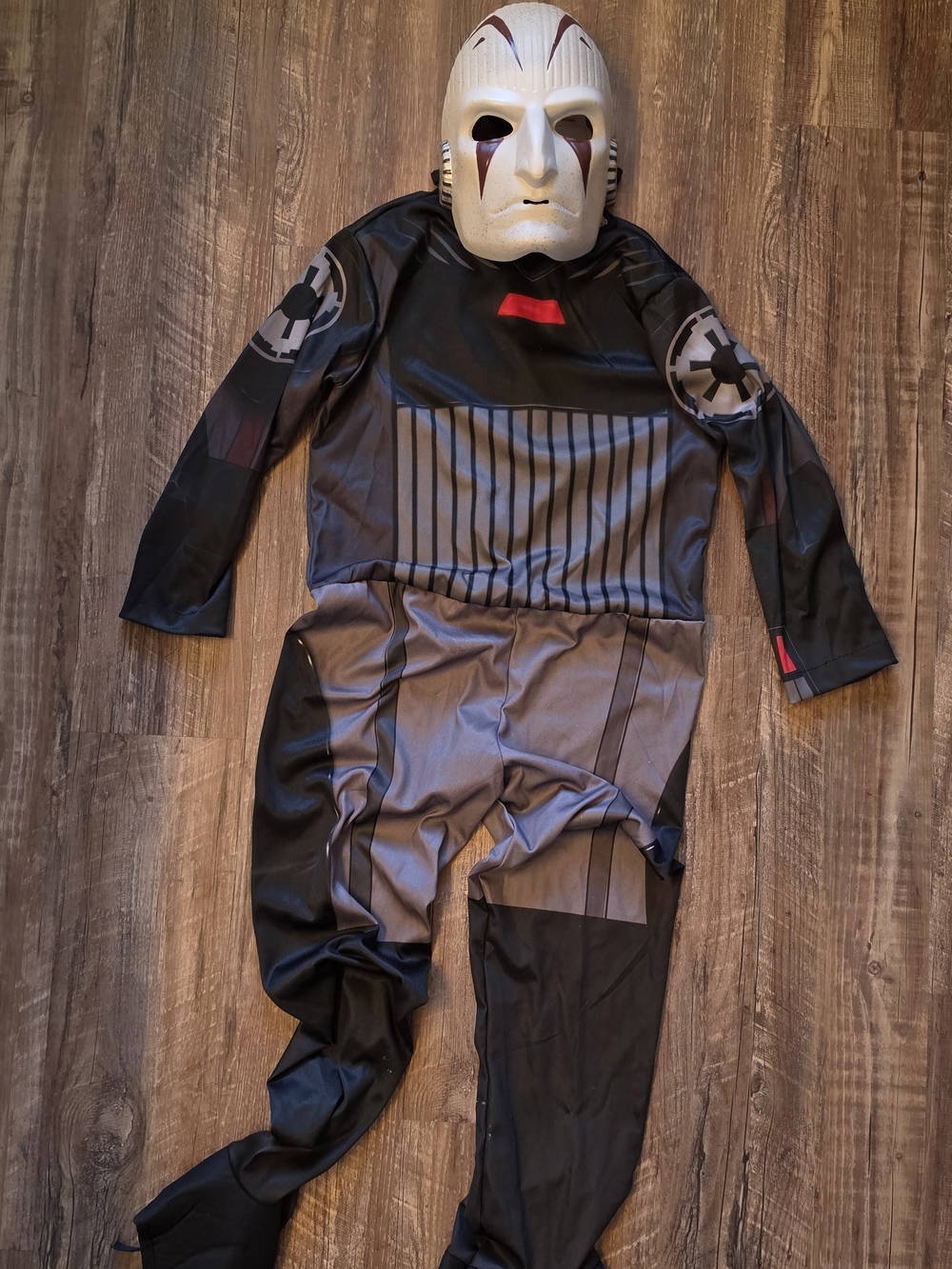 Star Wars Grand Inquisitor Kids Costume Set Jumpsuit & Mask Size Medium